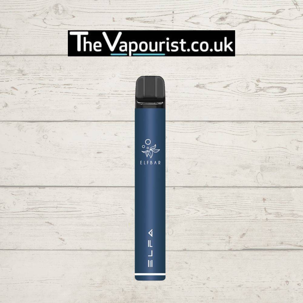 Navy blue ELFBAR ELFA Pod Kit sleek, rechargeable vape system featuring a modern finish and convenient pod compatibility.