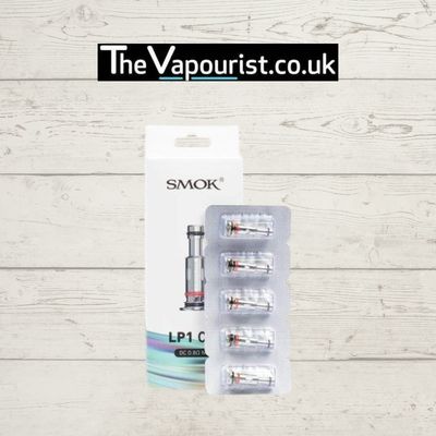 SMOK LP1 Coils 5 Pack for Novo & Pozz Pro Kit, ideal for smooth MTL vaping. Includes blister pack and branded box packaging.